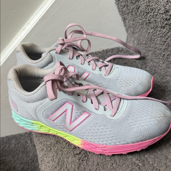 New Balance Other - New Balance Light Gray with Pink and Multicolor Sole